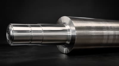 Single finished cast roll on a dark background